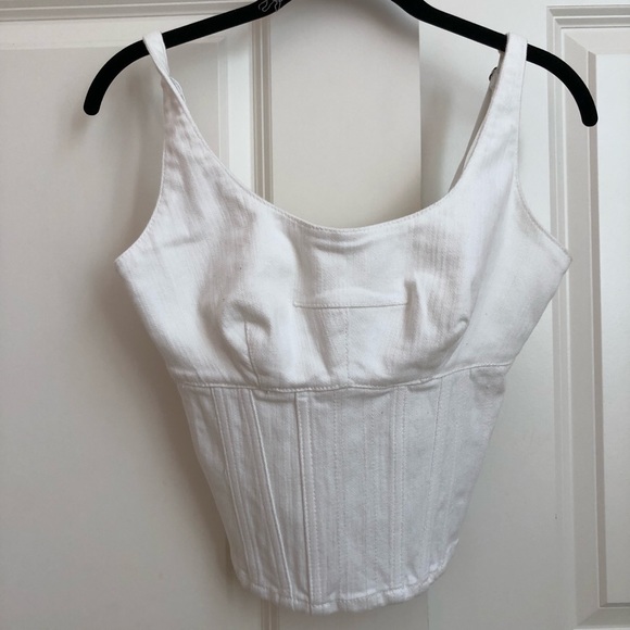 White denim tank top - Picture 2 of 3